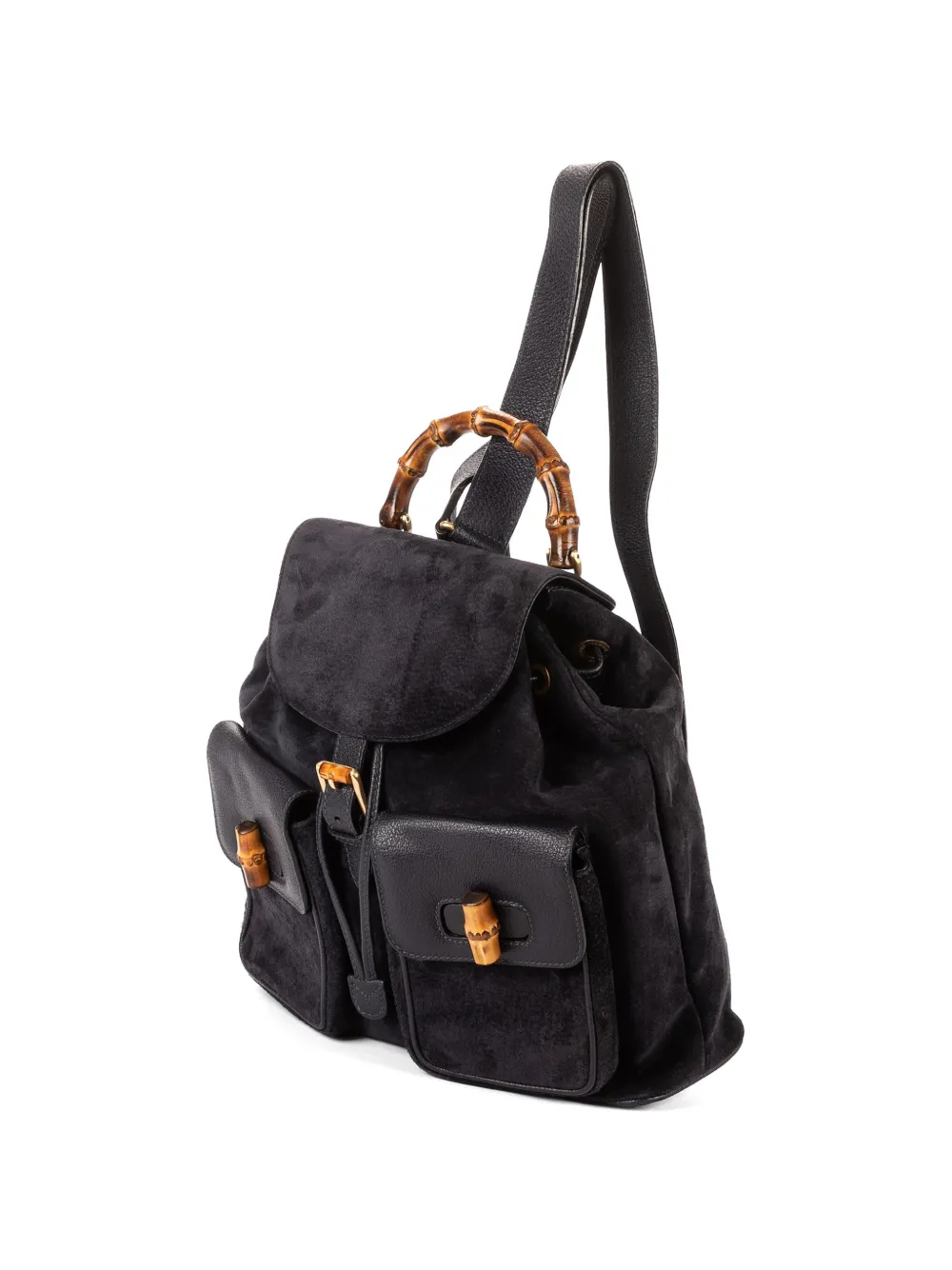 GUCCI Pre-owned Bamboo Backpack In Black
