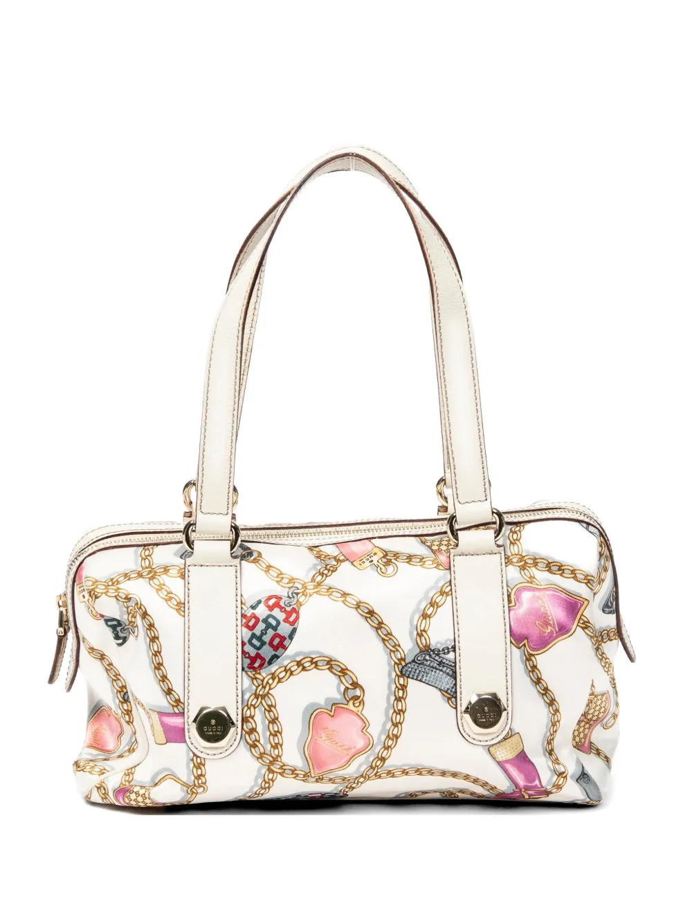 Pre-owned Gucci Charmy Shoulder Bag In White