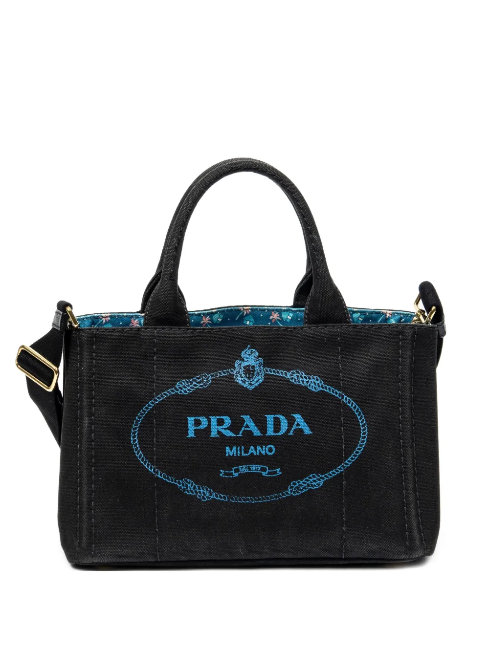 Prada Pre-Owned small Canapa two-way handbag - Nero