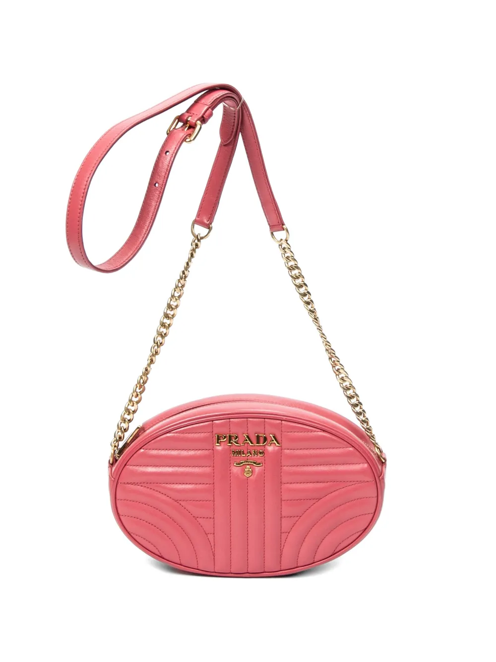 Prada Pre-Owned quilted leather crossbody bag - Pink