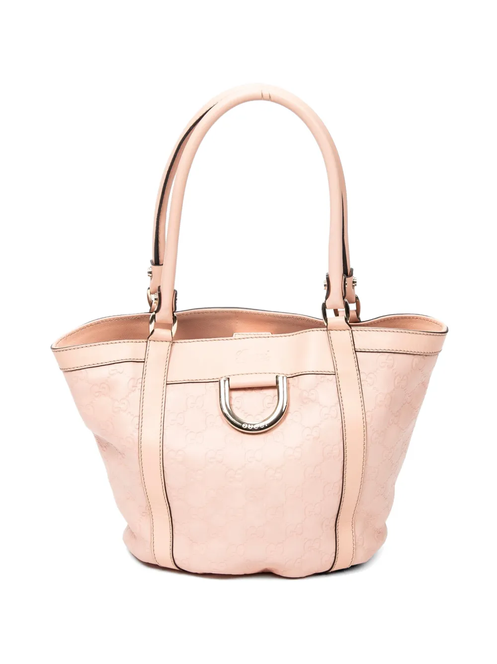 Pre-owned Gucci Gg Canvas Handbag In Pink