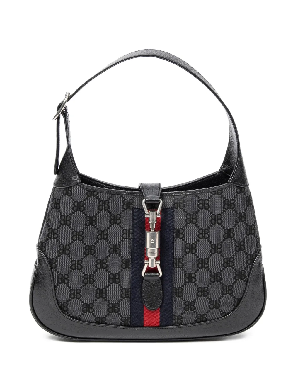 Balenciaga Pre-Owned small 1961 Jackie monogram-pattern shoulder bag - Grigio