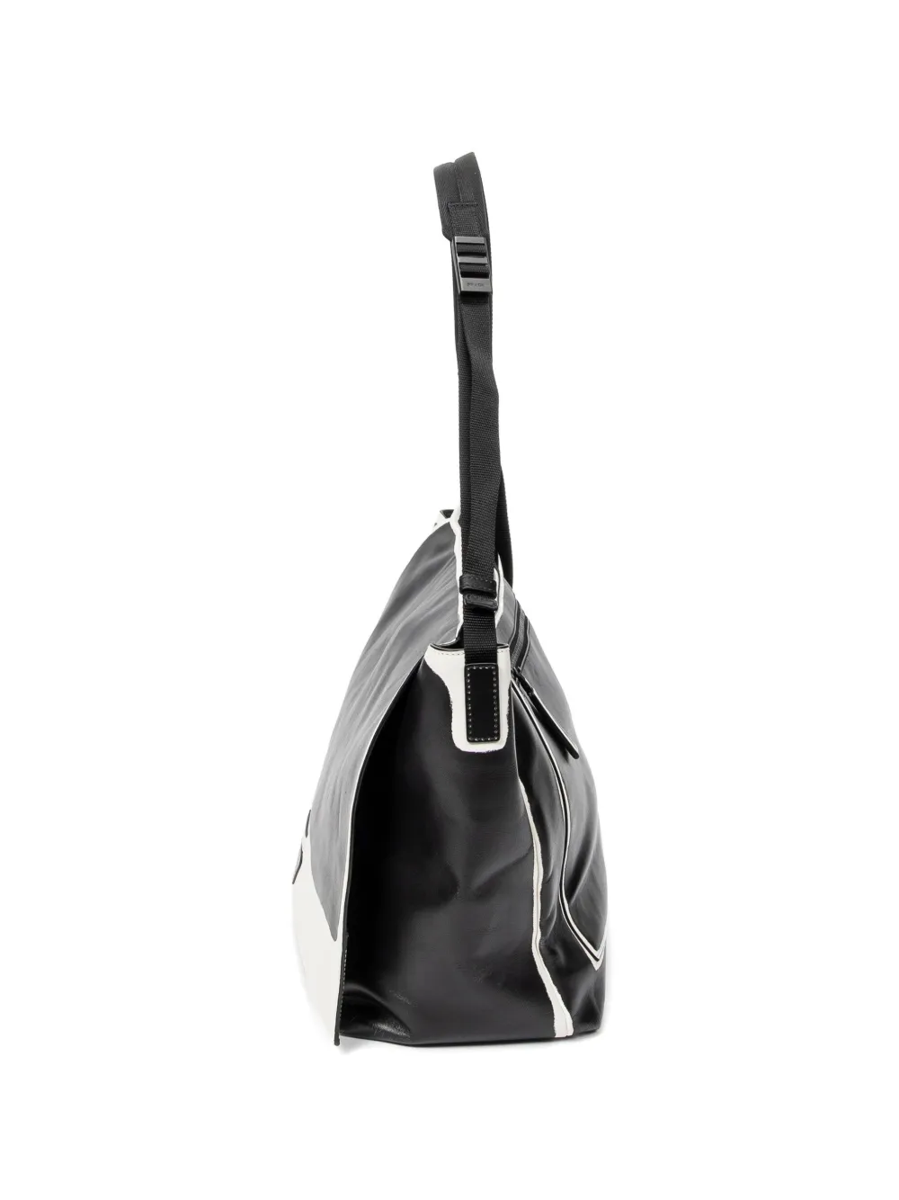 Pre-owned Prada Triangle-logo Shoulder Bag In Black