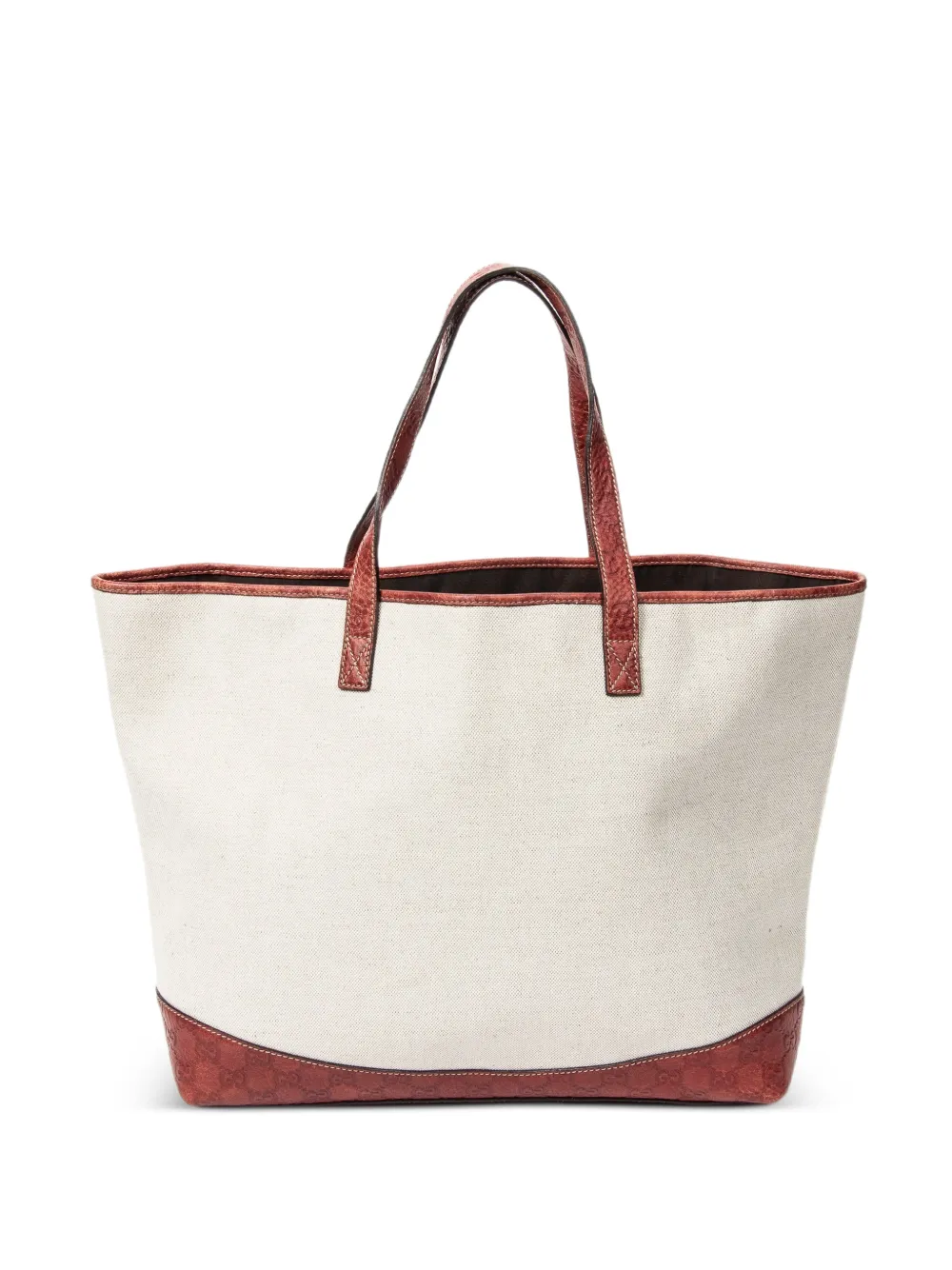 Gucci Pre-Owned GG contrast-trim tote bag - Toni neutri
