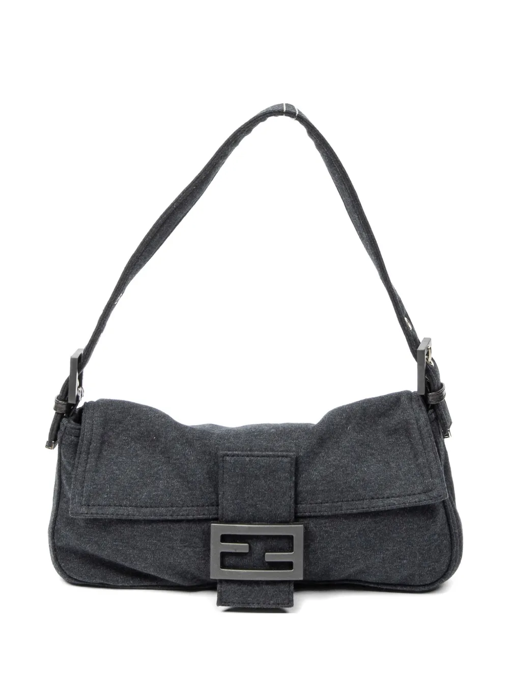 Pre-owned Fendi Baguette Shoulder Bag In Gray