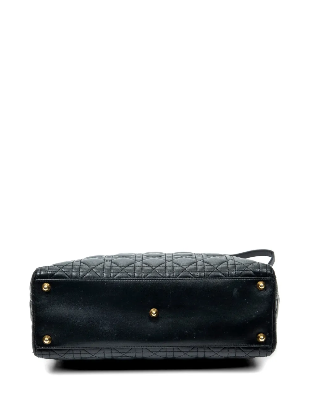 Large Lady Dior Zip Quilted Shoulder Bag