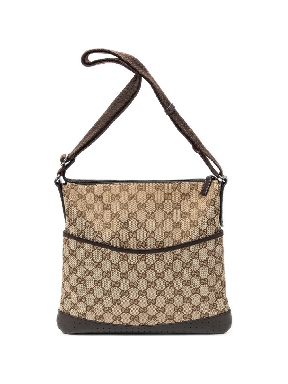 Gucci Pre-Owned Medium Messenger monogram-pattern shoulder bag - Toni neutri
