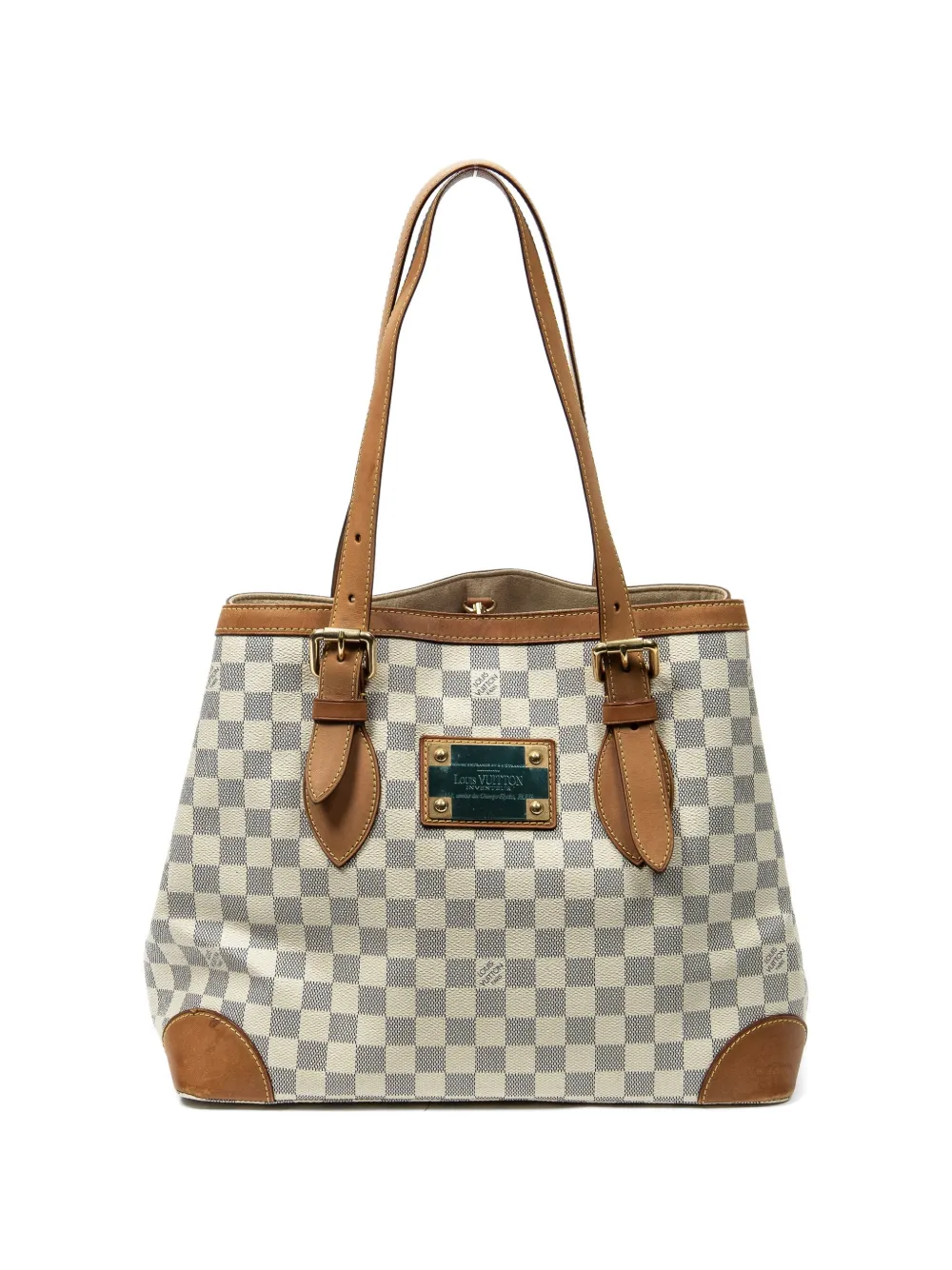Louis Vuitton Pre-Owned 2010 MM Hampstead chequered shoulder bag - Toni neutri