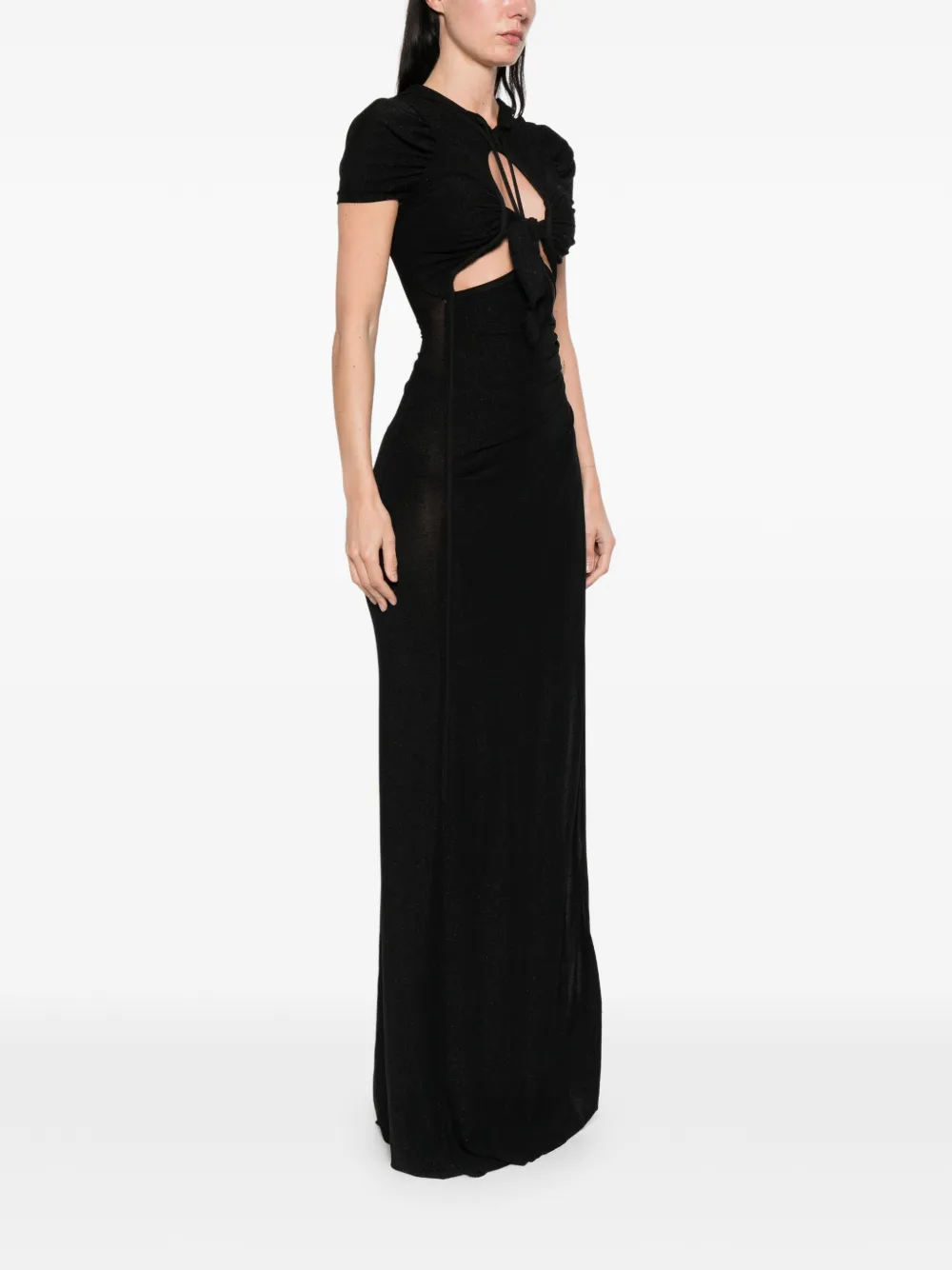  Ottolinger Tie-detail Maxi Dress - Black 