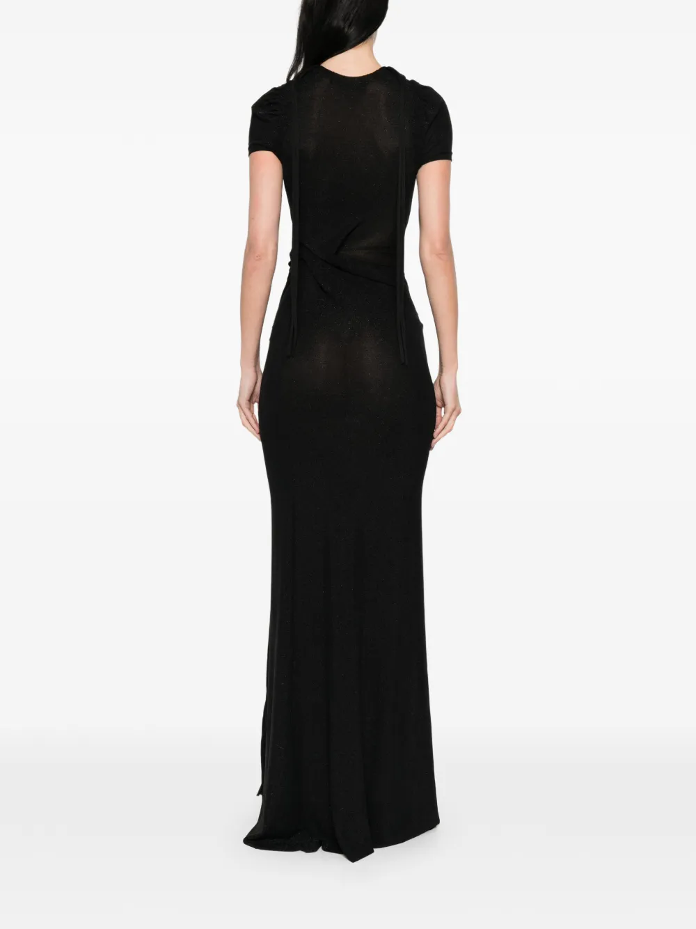 Ottolinger Maxi-jurk met strikdetail Zwart