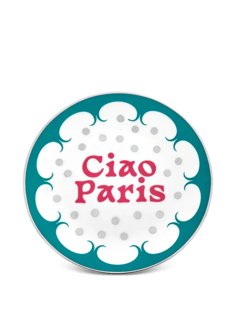  Bitossi Home Ciao Paris Dotted Plate Set (set Of Two) - White 