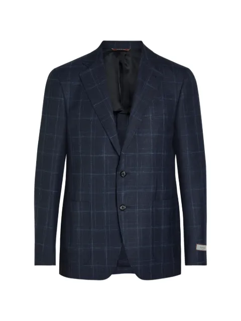 Canali plaid-pattern blazer