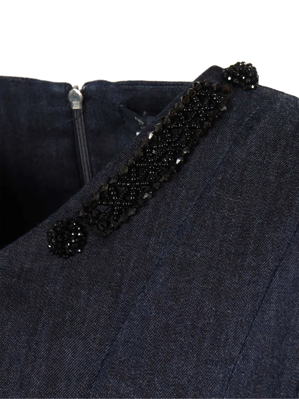 's Max Mara Abito Vela Beaded V-neck Dress - Blue 