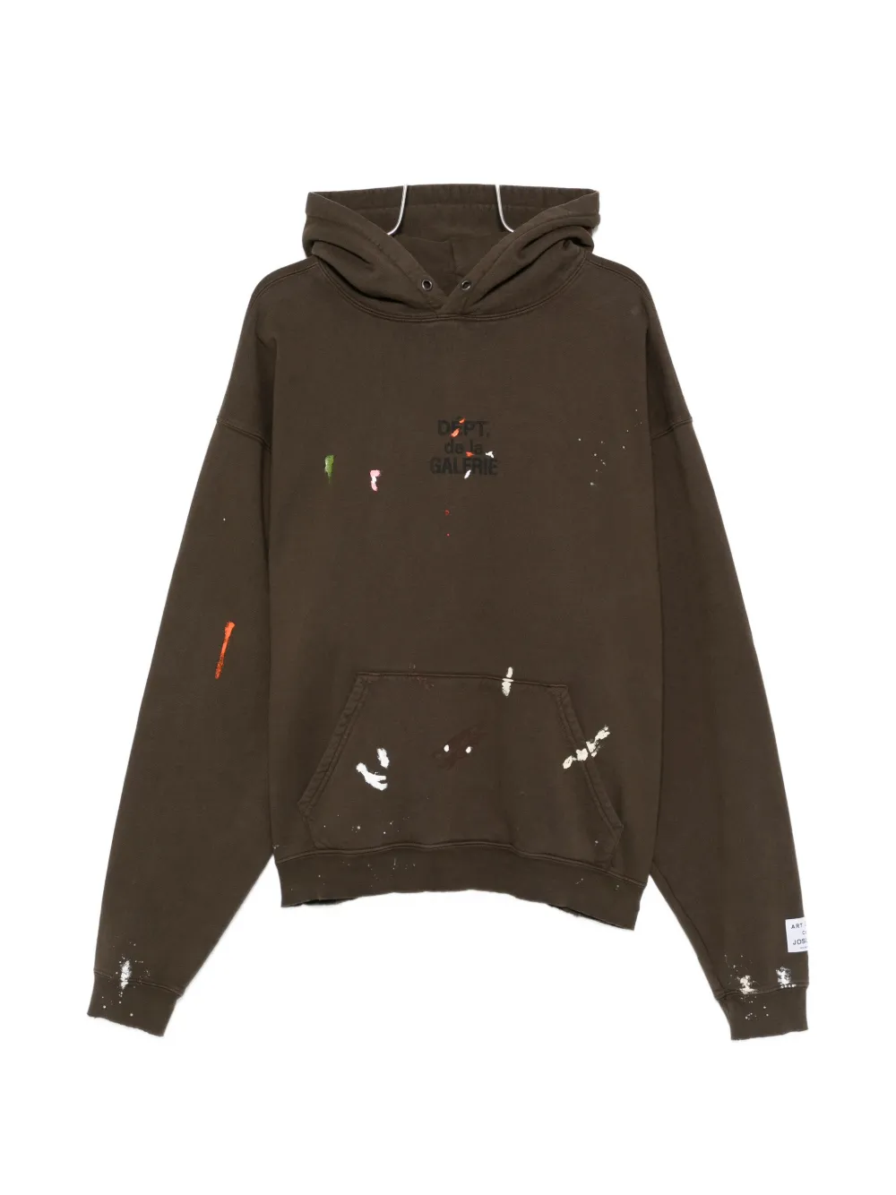 GALLERY DEPT. paint-splatter hooded sweatshirt - Marrone