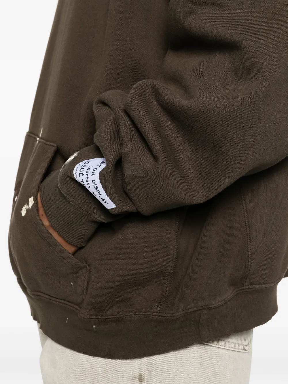GALLERY DEPT. Sweater met capuchon en verfspatten Bruin
