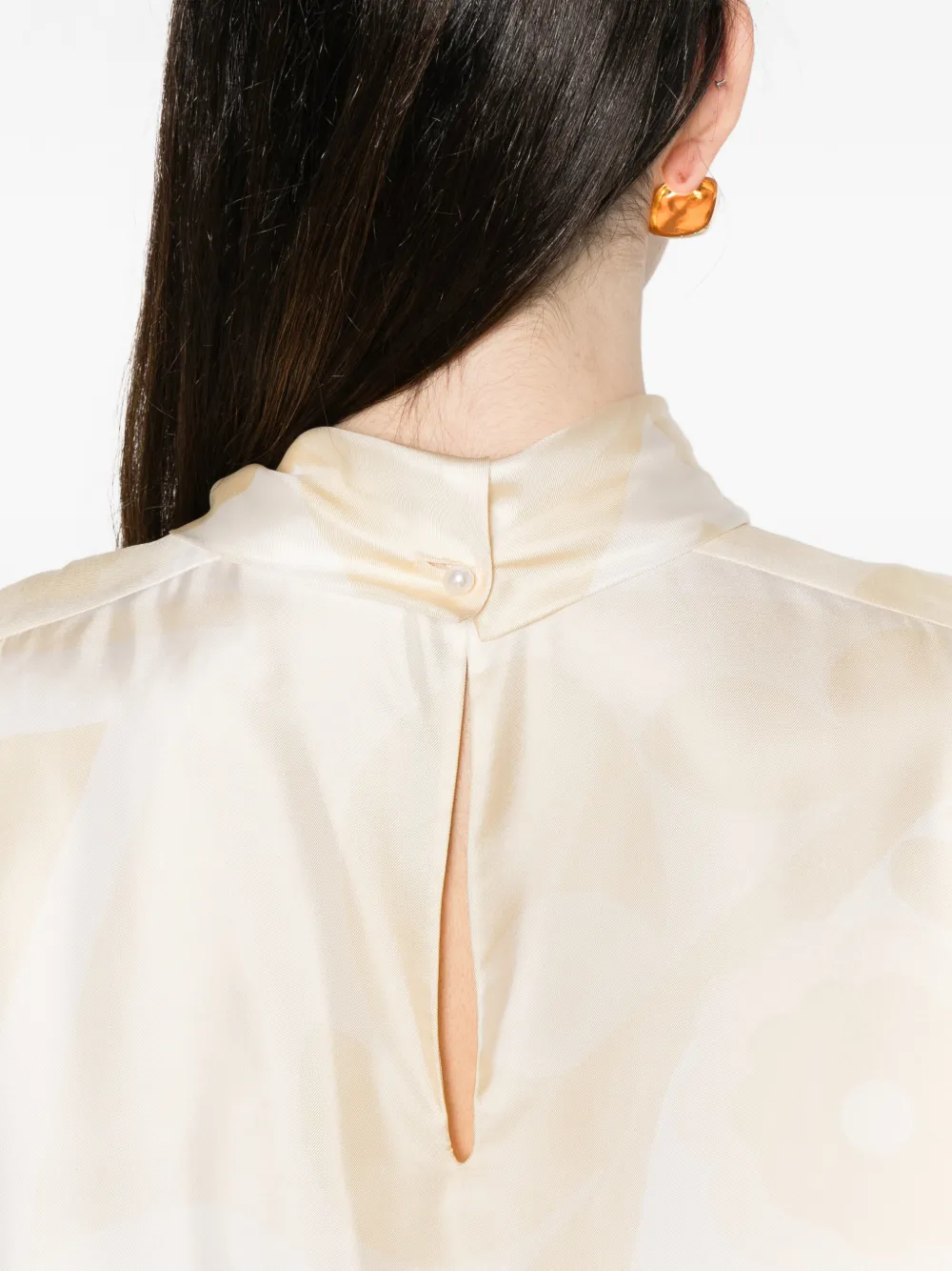 Patterned High-Neck Top