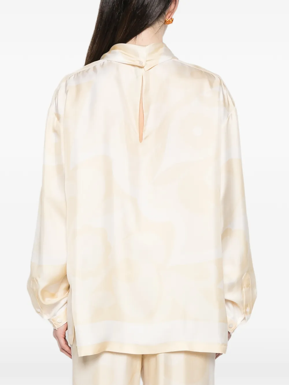 Patterned High-Neck Top