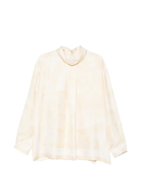 Carven patterned high-neck top