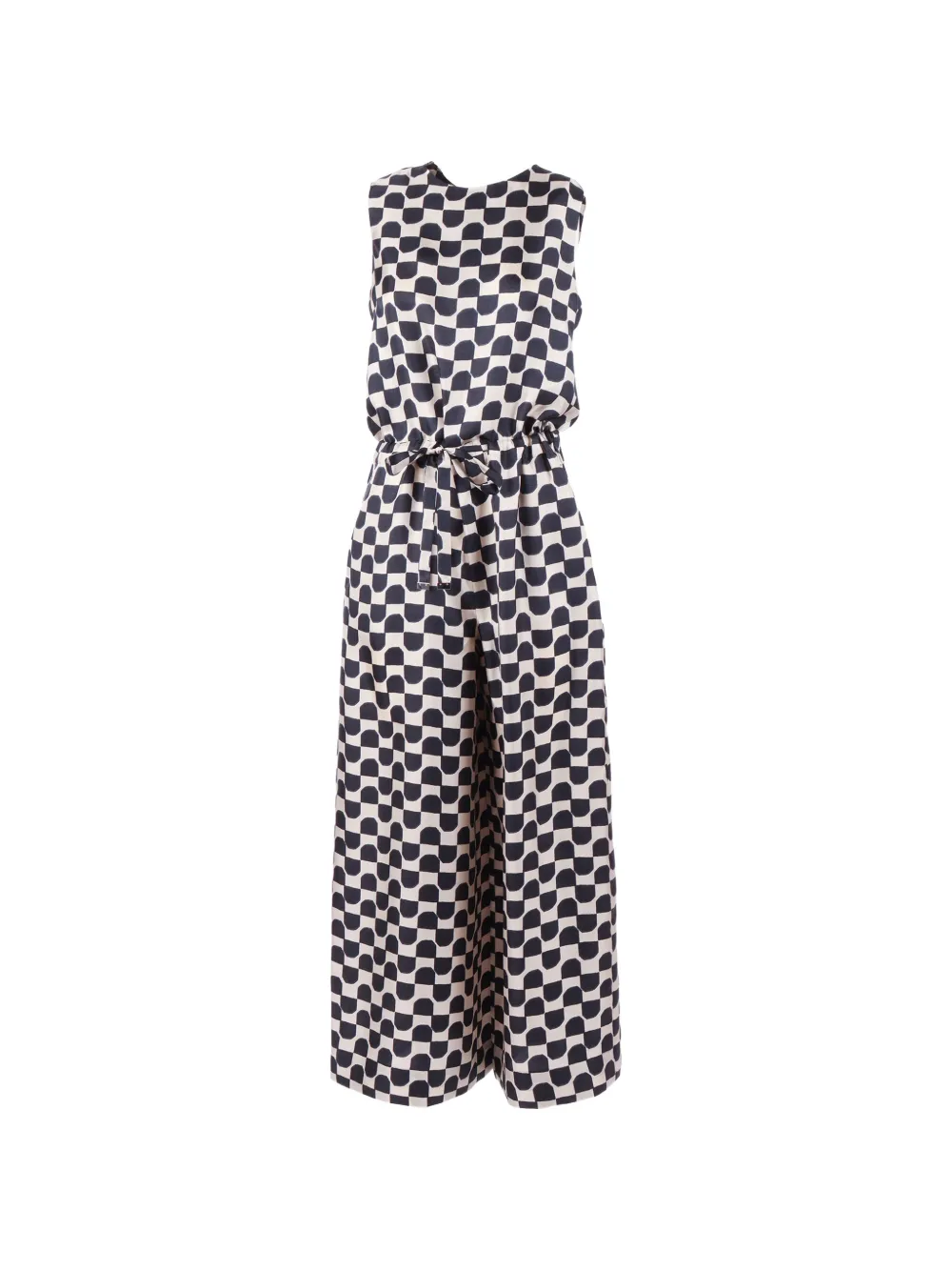 'S Max Mara geometric print tie-waist jumpsuit - Nero