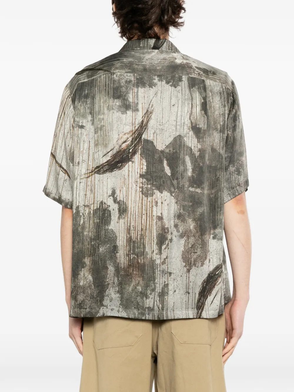 Ziggy Chen Printed Silk Shirt In Multi