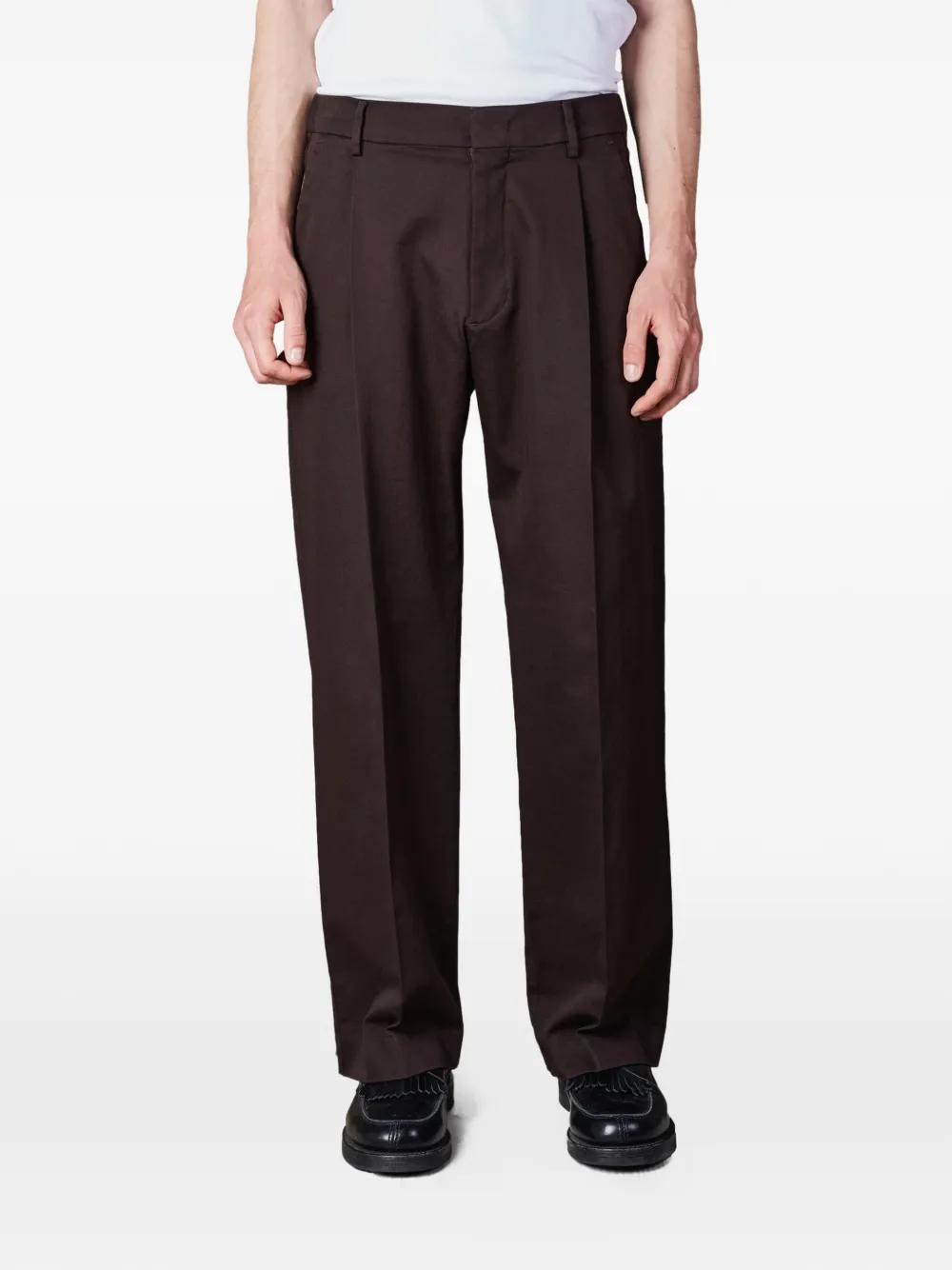  Nn07 Kay Pleated Trousers - Brown 