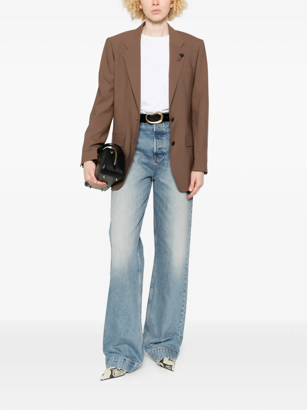  Lardini Button-fastening Flap-pocket Blazer - Brown 