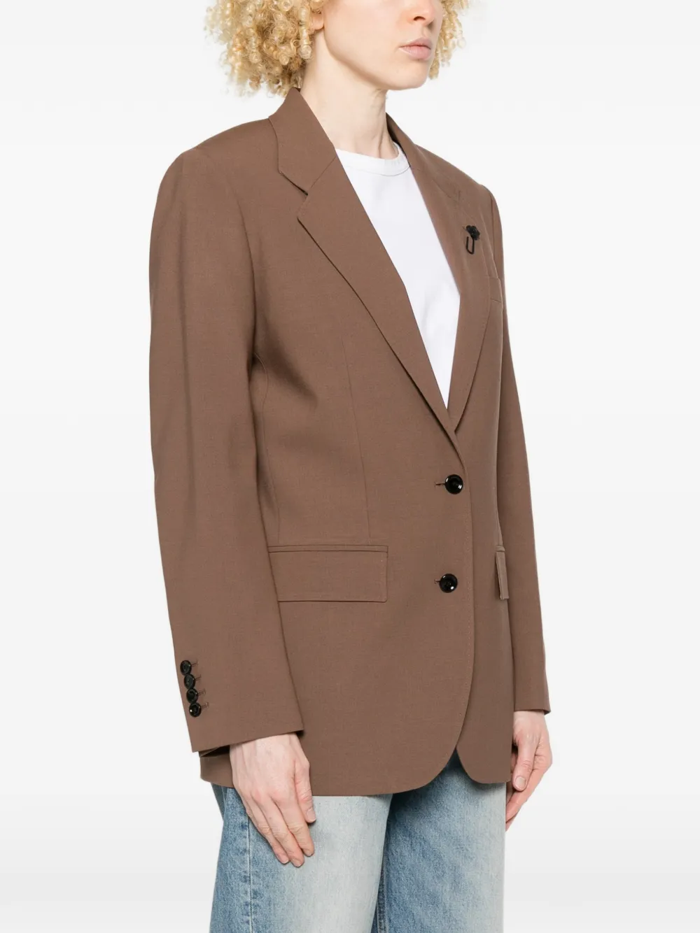  Lardini Button-fastening Flap-pocket Blazer - Brown 