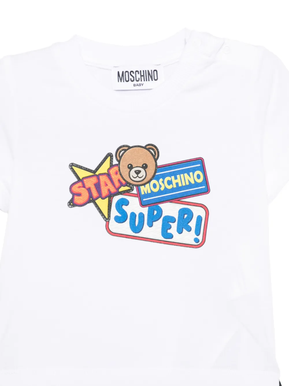 Moschino Kids Shortsset met grafische teddyprint Wit