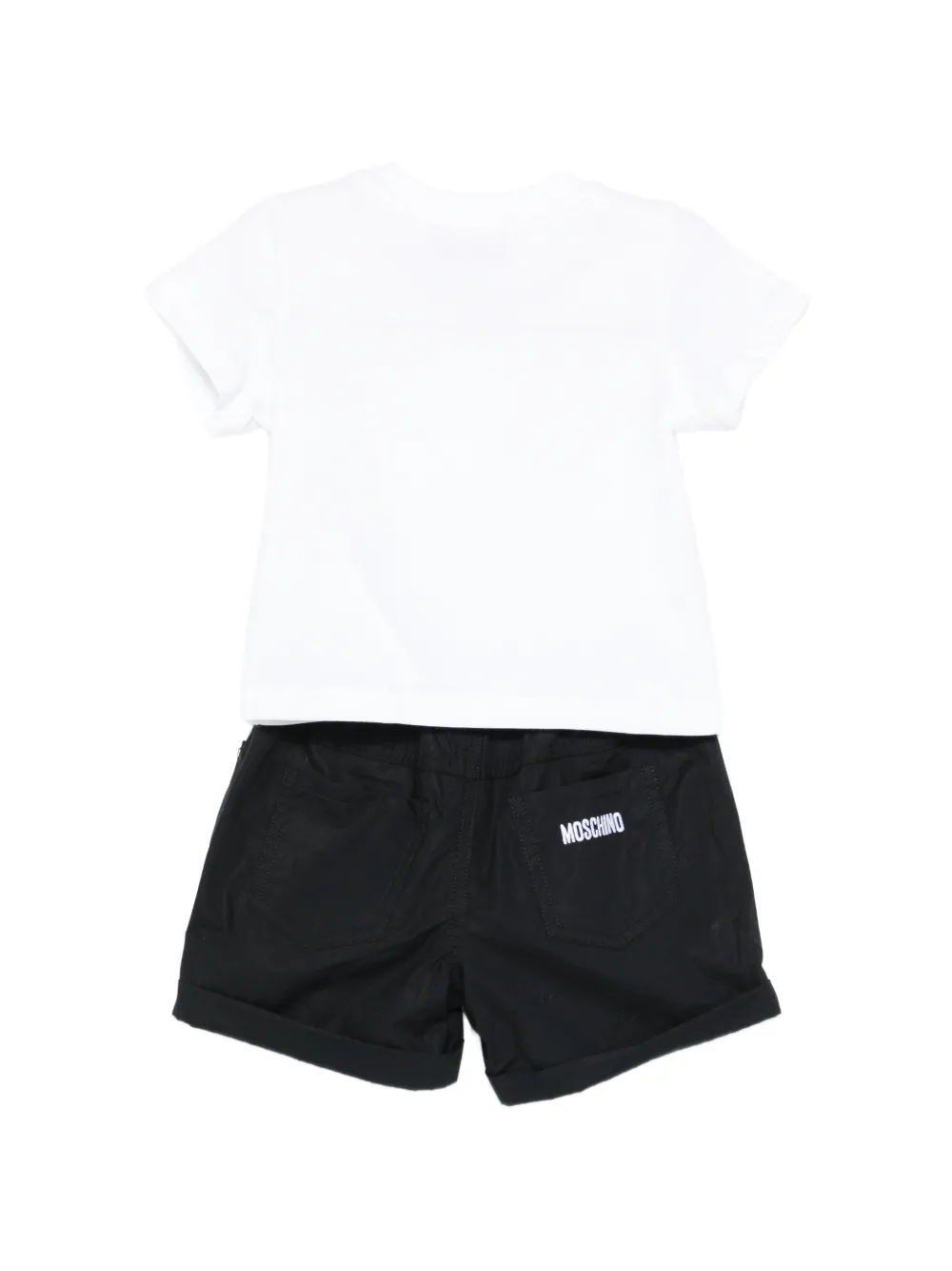 Moschino Kids Shortsset met grafische teddyprint Wit