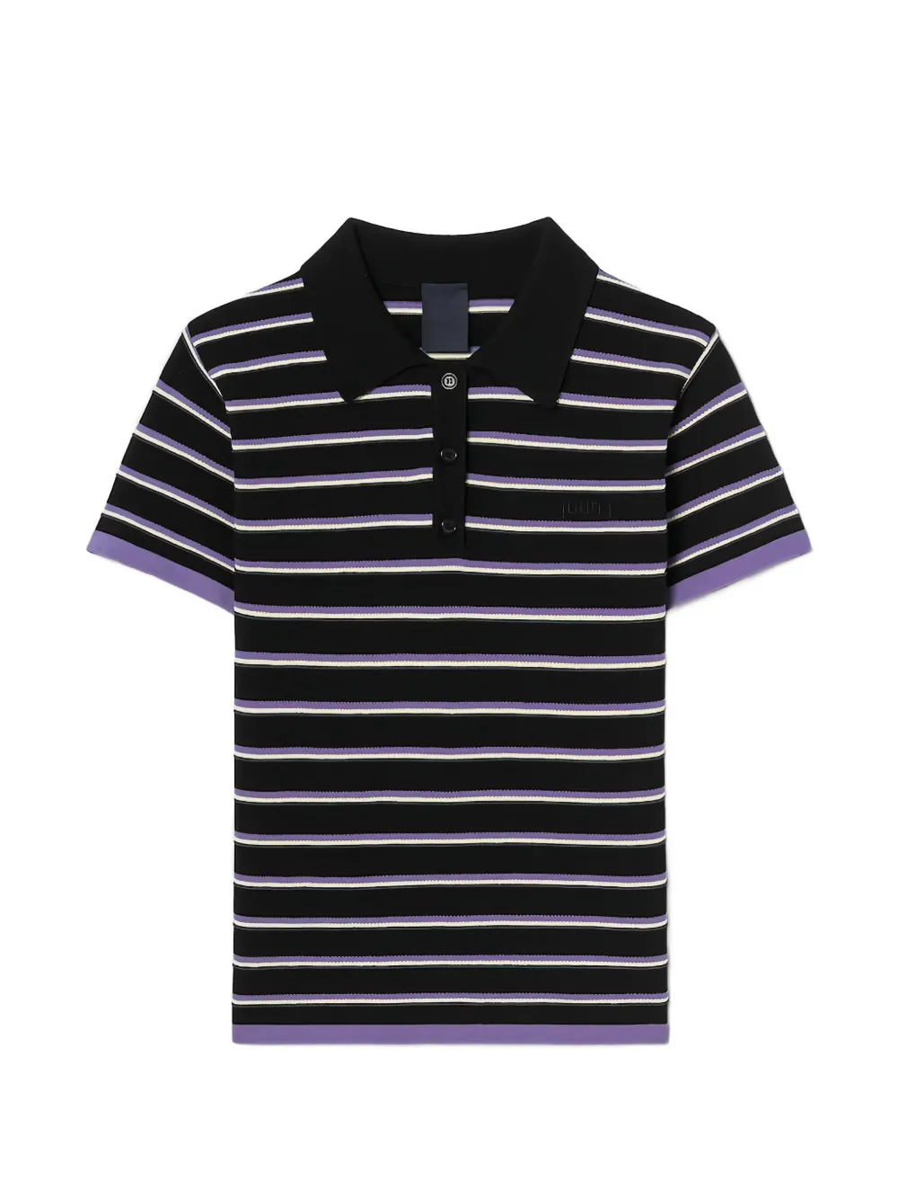 Juun.J striped polo shirt - Nero