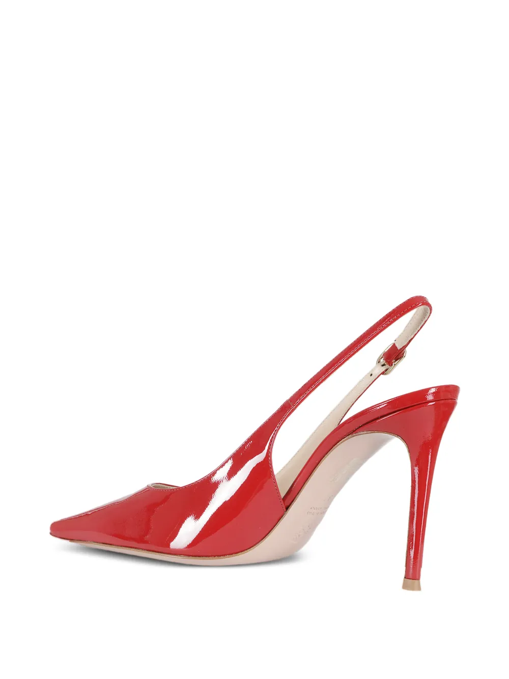 Pointed-Toe Slingback Leather Pumps