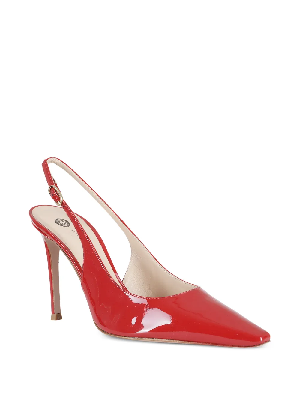 Pointed-Toe Slingback Leather Pumps