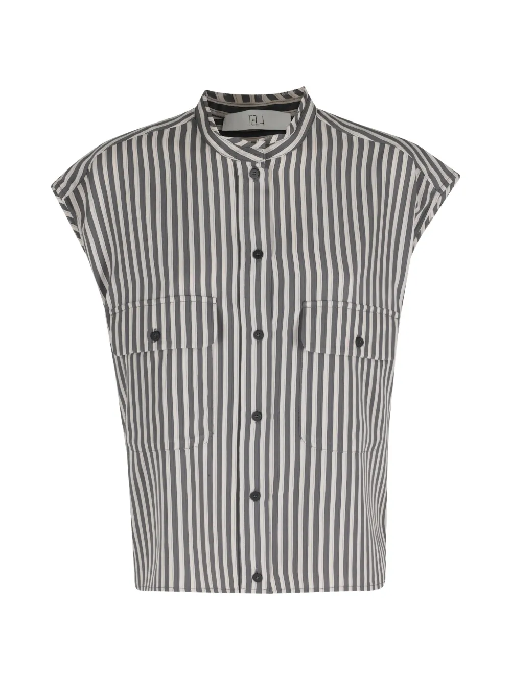 Tela striped pocket shirt - Grigio