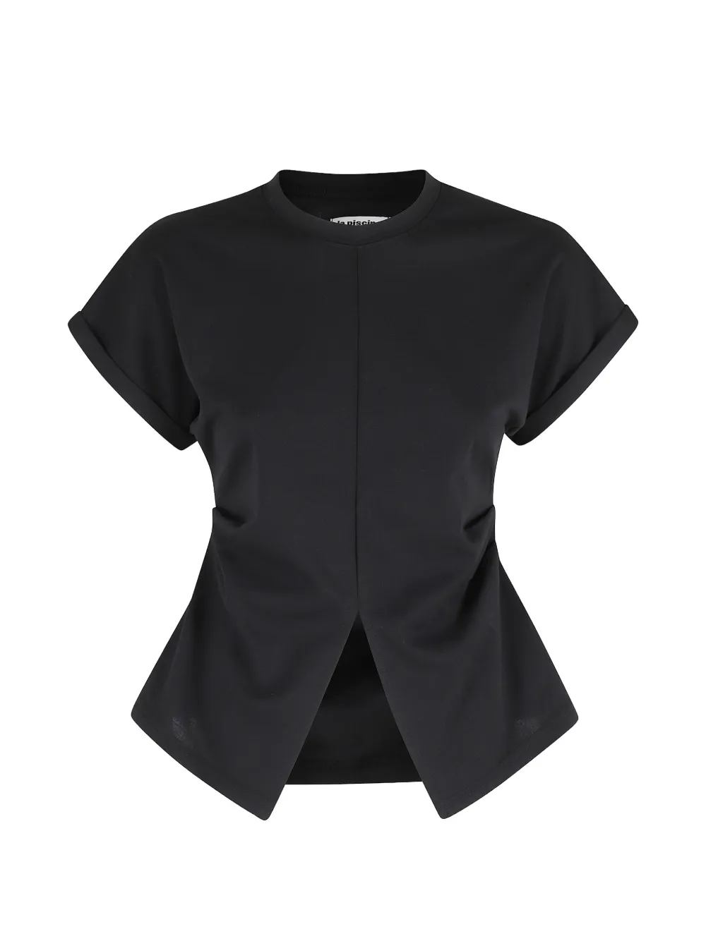 La Piscine Slit-detail Short-sleeve T-shirt In Black