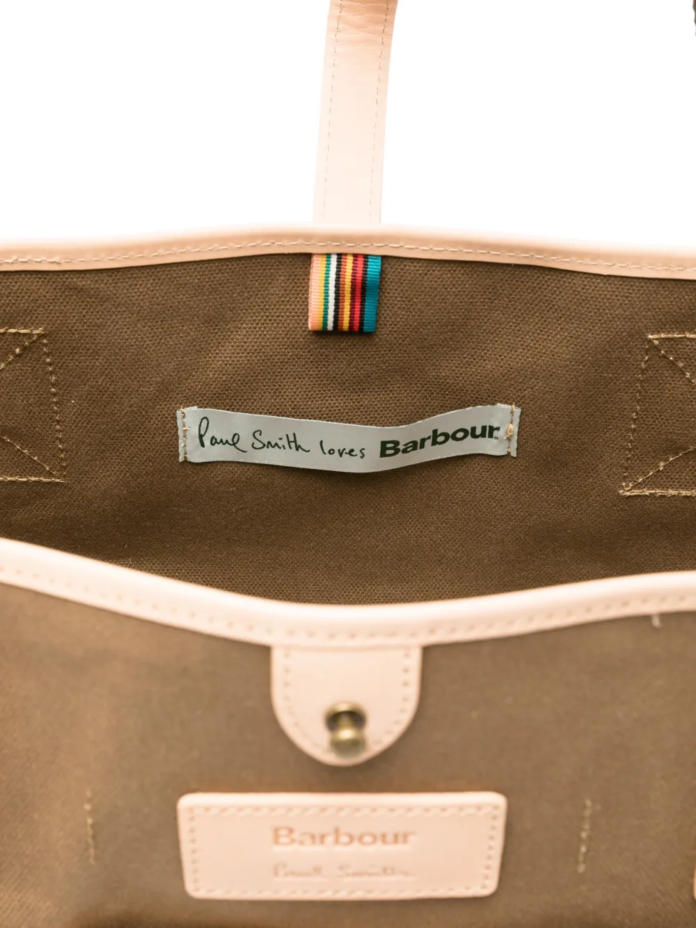Barbour x Paul Smith shopper met logopatch Bruin