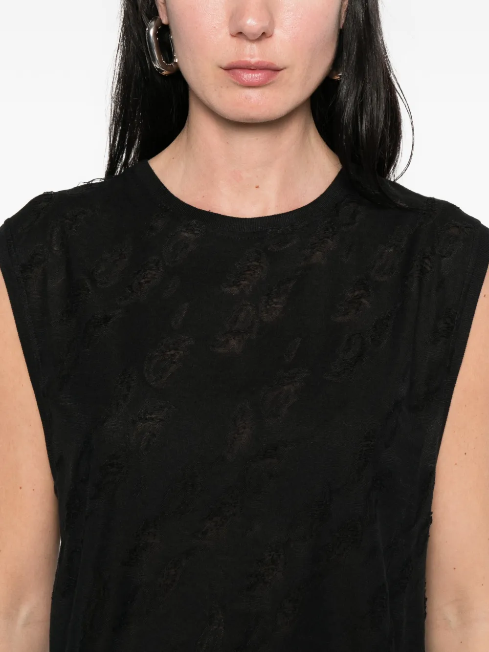 IRO Gloriana T-shirt met ronde hals Zwart