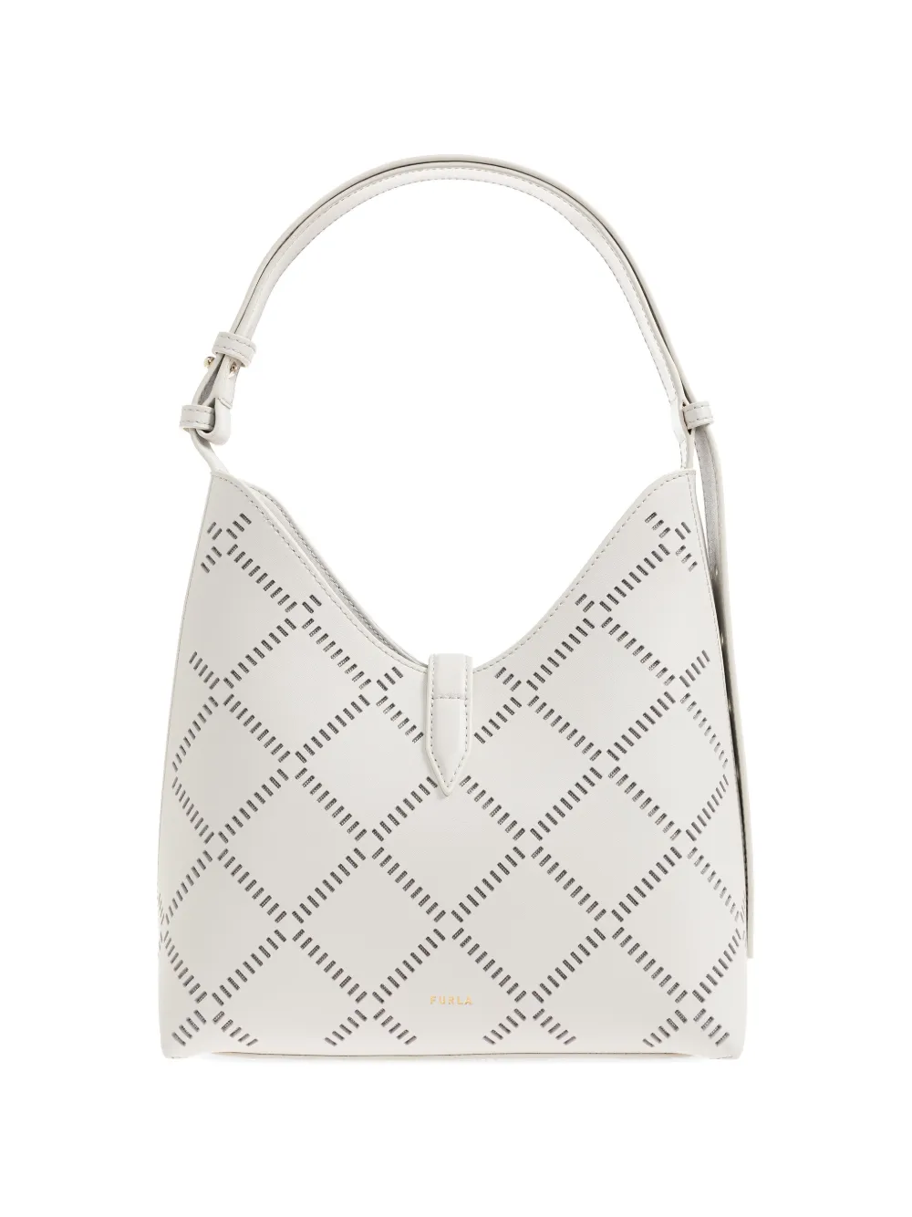 Furla Kleine Goccia shopper met uitgesneden details en slot Wit