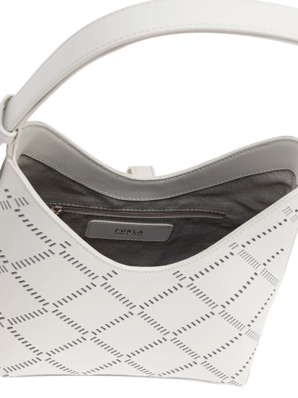 Furla Kleine Goccia shopper met uitgesneden details en slot Wit