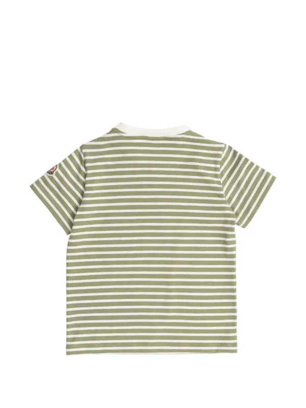 Moncler Enfant ストライプ Tシャツ | グリーン | FARFETCH JP
