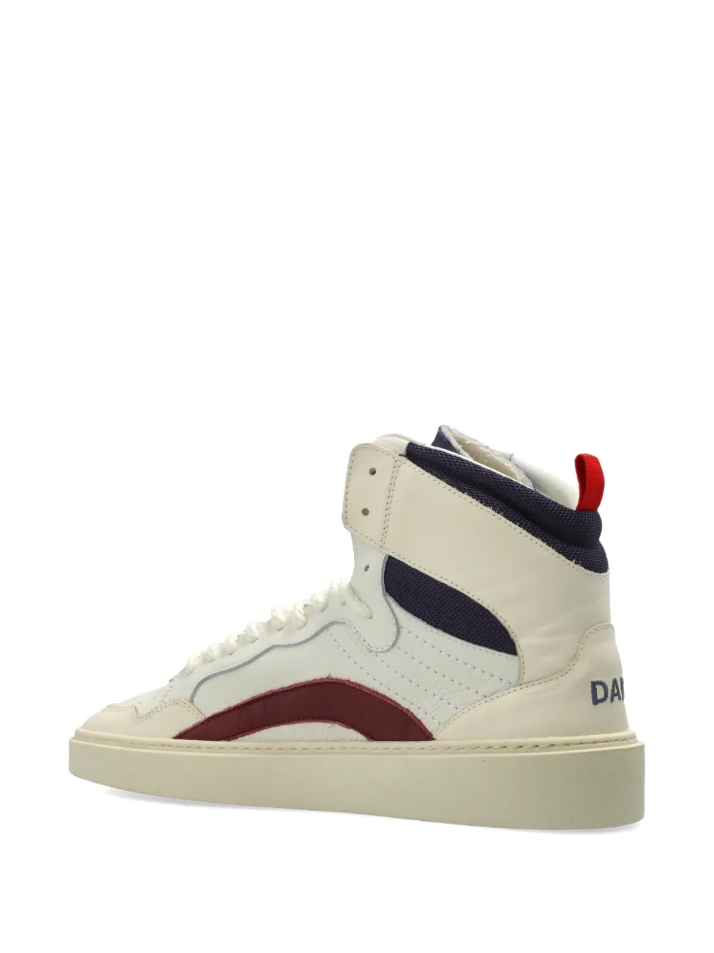 DSQUARED2 Rider leren high-top sneakers met vlakken Beige