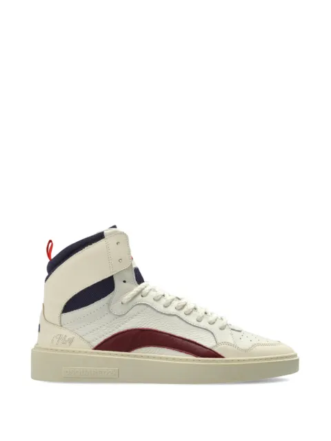 DSQUARED2 Rider high-top panelled leather sneakers