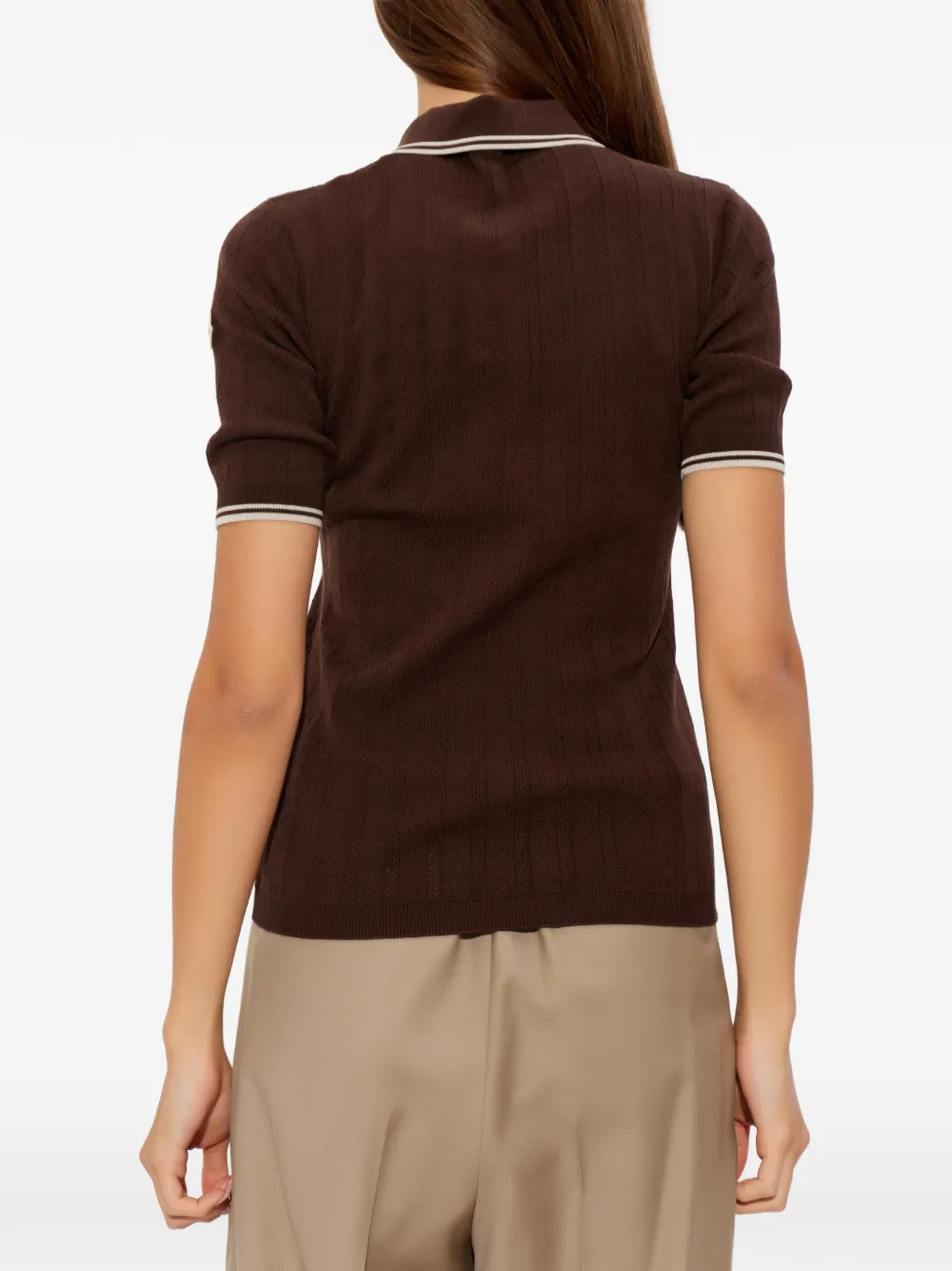 Moncler Polotop met knopen Bruin