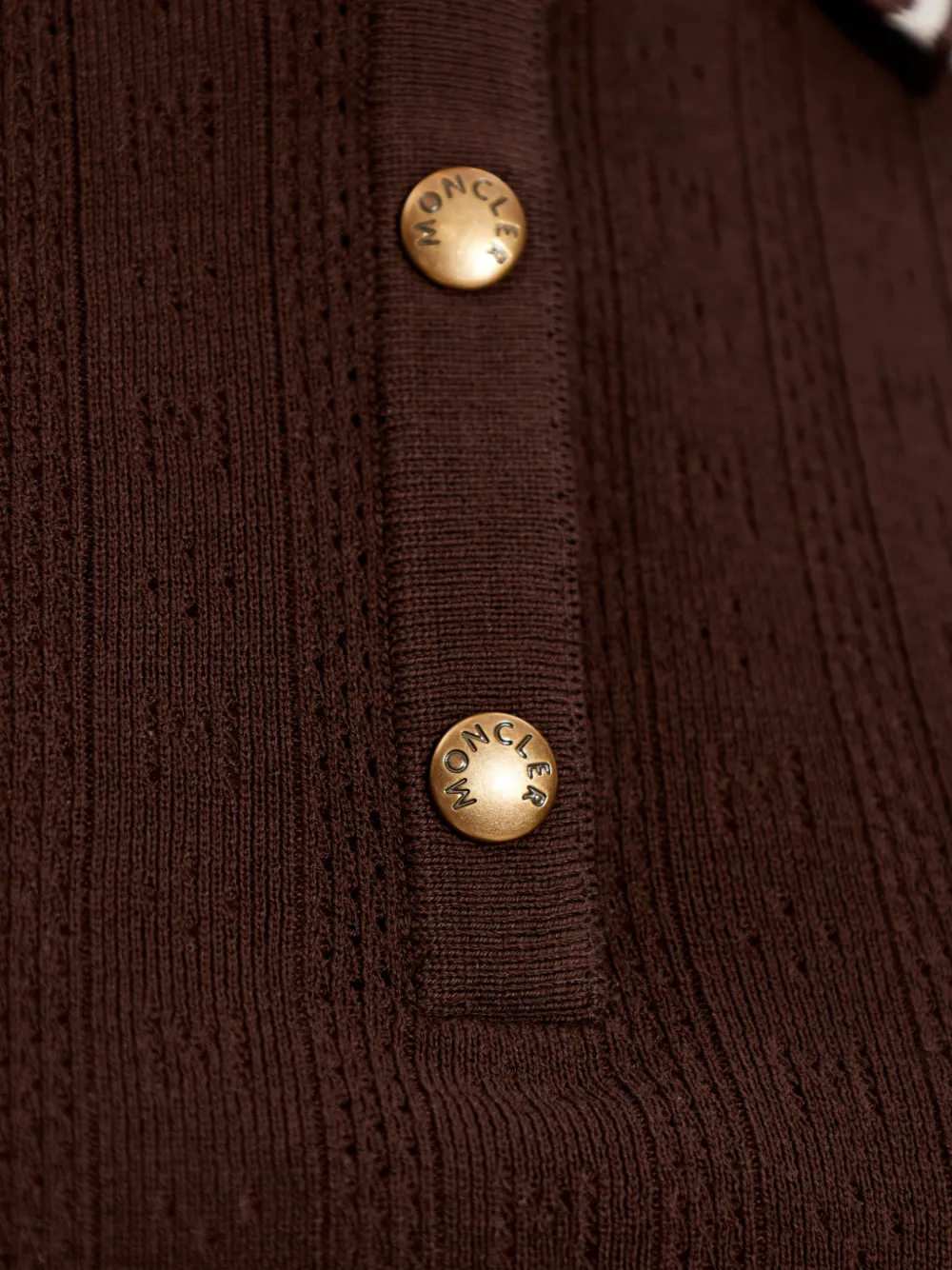 Moncler Polotop met knopen Bruin