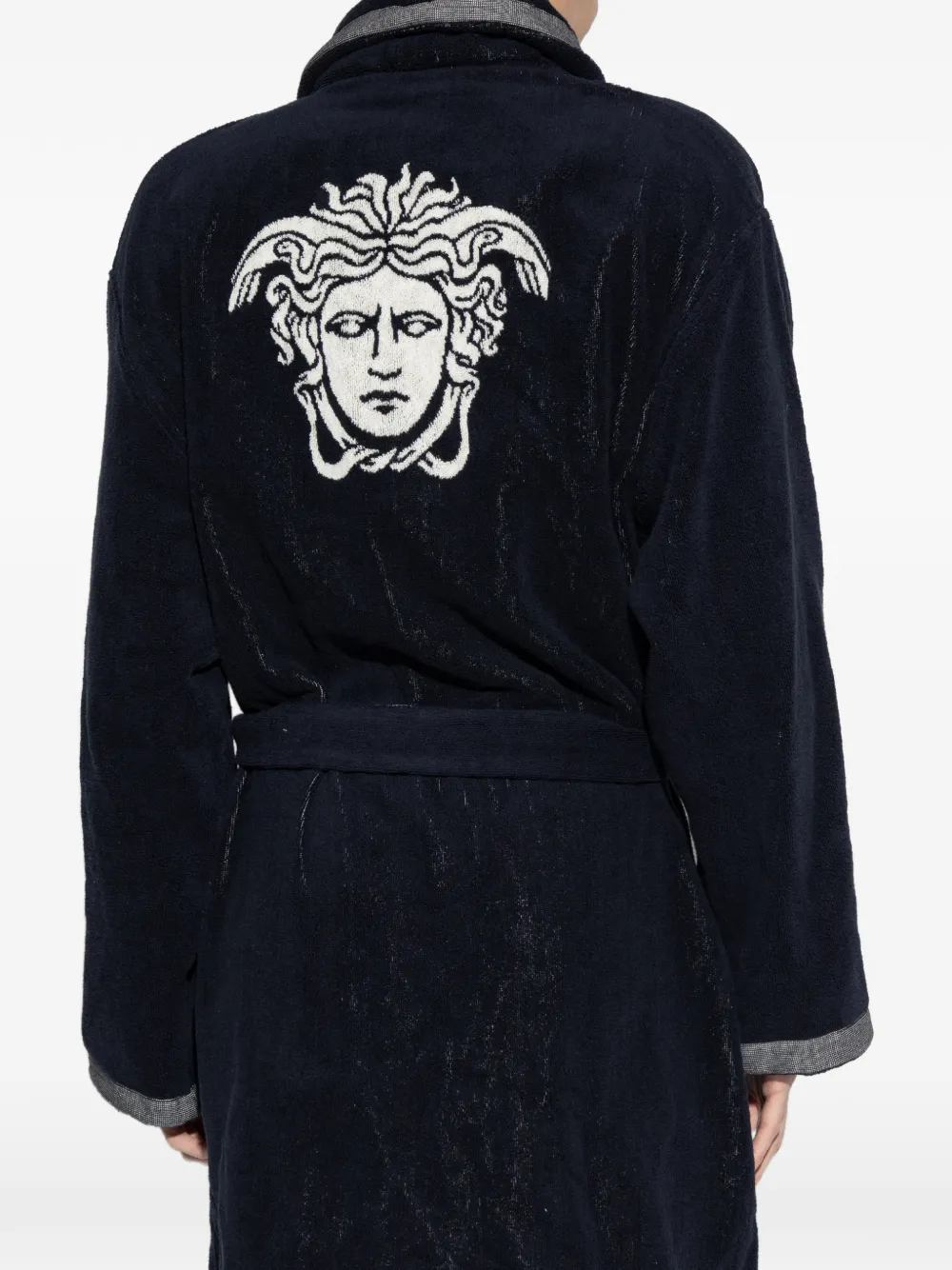 Embroidered-Graphic Cotton Bathrobe