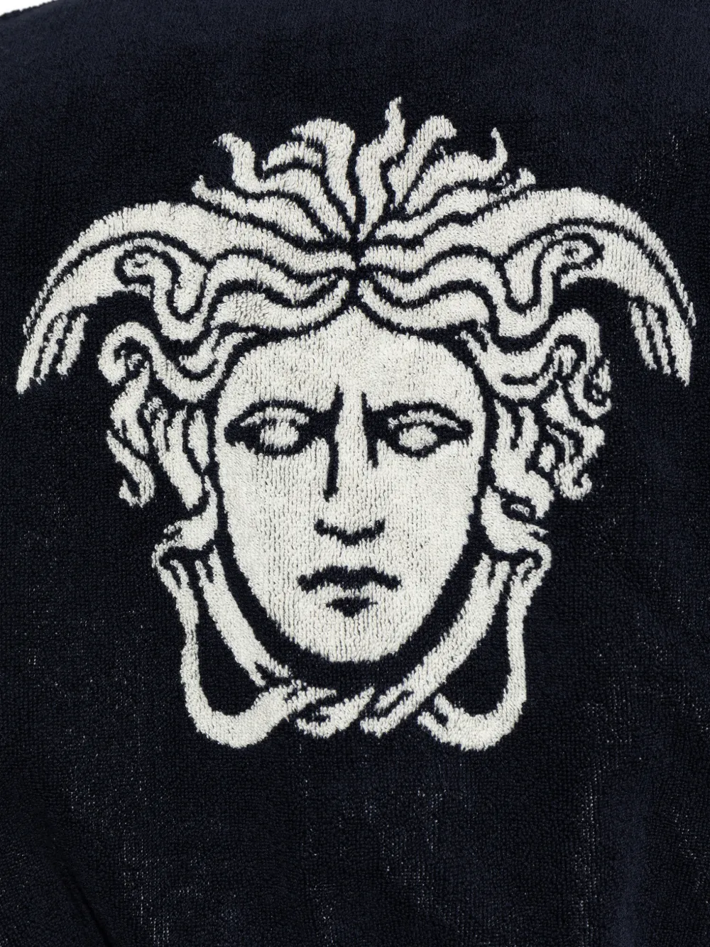 Embroidered-Graphic Cotton Bathrobe