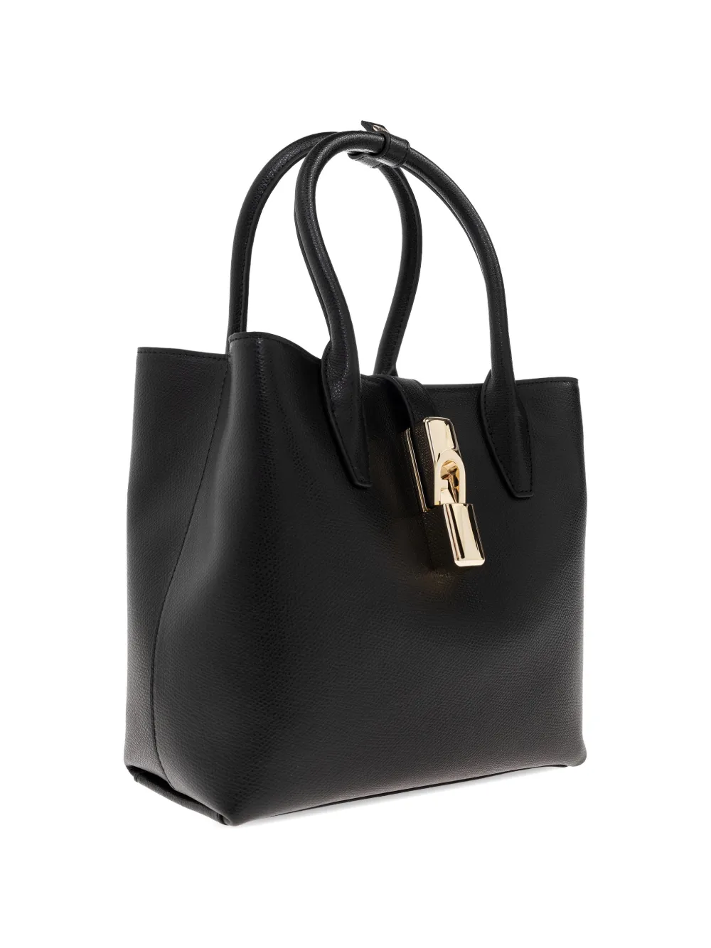 Furla Kleine Goccia shopper met hangslot en handvat Zwart