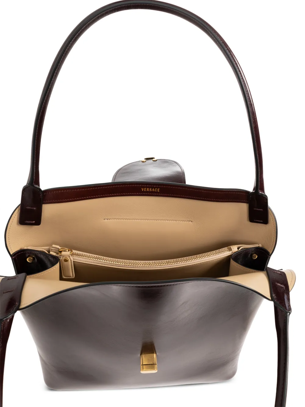 Versace Vivian leren schoudertas Bruin