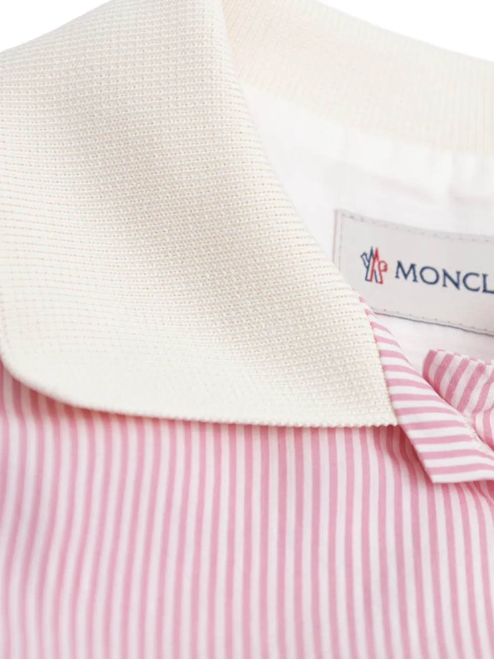 Moncler Enfant Top met gestreepte kraag Roze