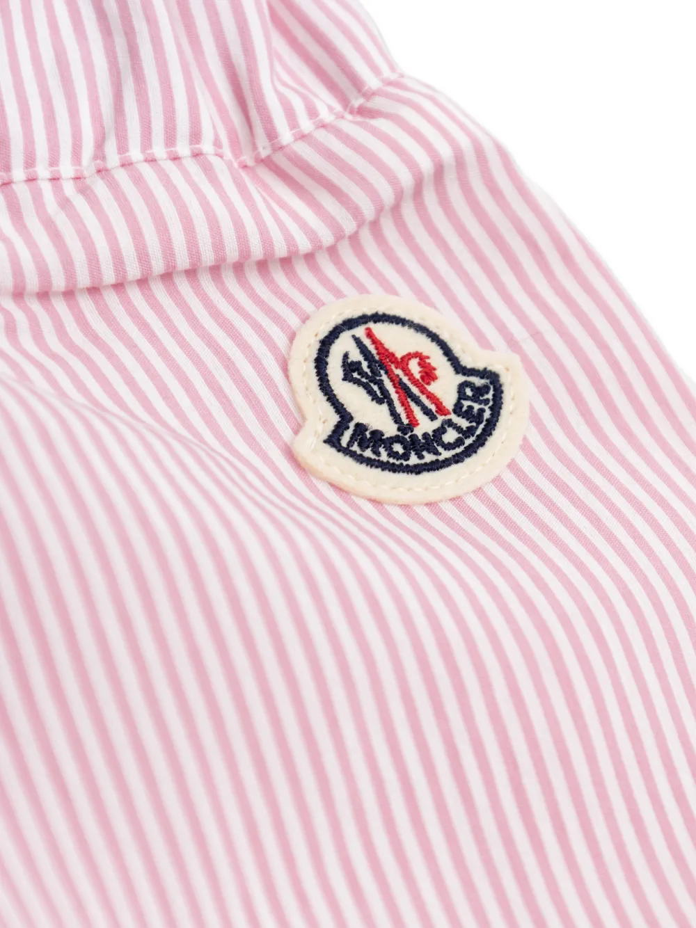  Moncler Enfant Striped Collared Top - Pink 