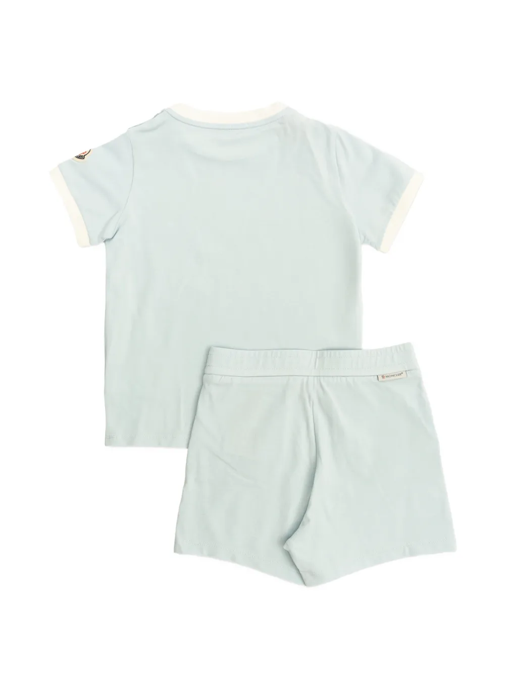  Moncler Enfant Logo-graphic T-shirt And Shorts Cotton Set - Blue 